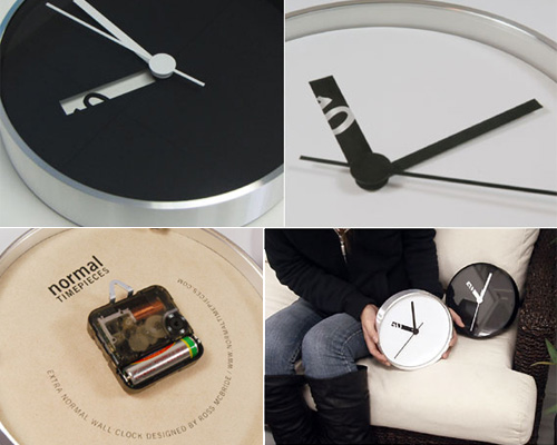 短針の中に時間が浮き上がる掛け時計「Extra Normal wall Clock」
